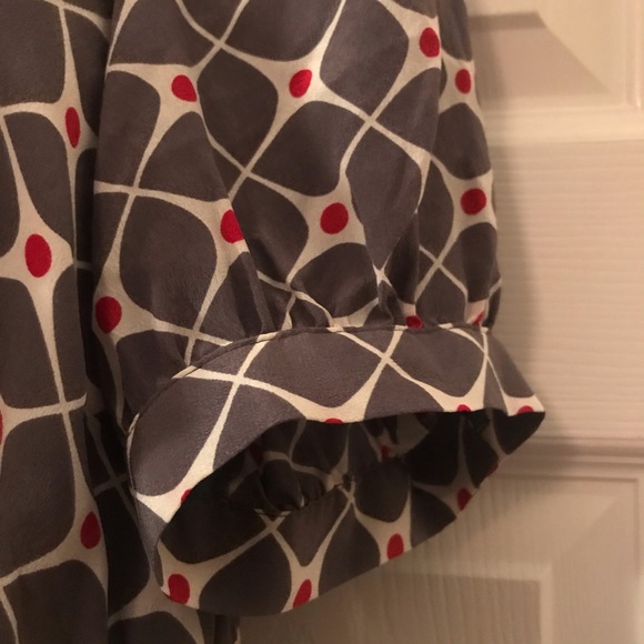 Damaged- Fossil Polka-Dot Silk A-Line Dress - Picture 6 of 8